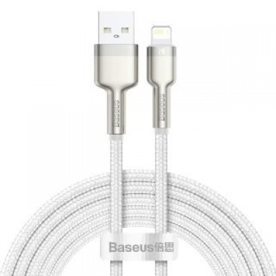 Кабель Baseus Cafule Series Metal Data Cable USB to IP 2.4A 2m - White (CALJK-B02) Кабель Baseus Cafule Series Metal Data Cable USB to IP 2.4A 2m - White (CALJK-B02)