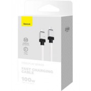 Кабель BASEUS CAKW000302 coolplay series fast charging cable type-c to type-c 100w 2m - Белый