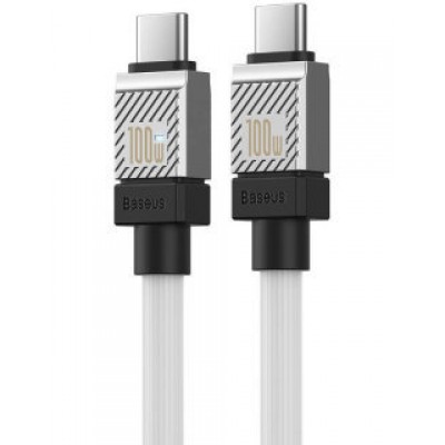 Кабель BASEUS CAKW000302 coolplay series fast charging cable type-c to type-c 100w 2m - Белый Кабель BASEUS CAKW000302 coolplay series fast charging cable type-c to type-c 100w 2m - Белый