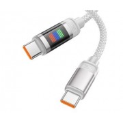 Кабель Hoco U126 lantern 100w charging data cable Type-c to Type-c - Серый