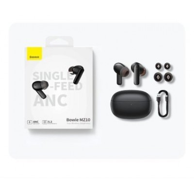 Наушники BASEUS NGTW340001 DZ-AS/EU/AF/ME/AO bowie MZ10 true wireless earphones - Черный Наушники BASEUS NGTW340001 DZ-AS/EU/AF/ME/AO bowie MZ10 true wireless earphones - Черный