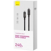 Кабель Baseus Tungsten Gold Fast Charging Data Cable Type-C to Type-C 240W 2m (CAWJ040101) - Черный