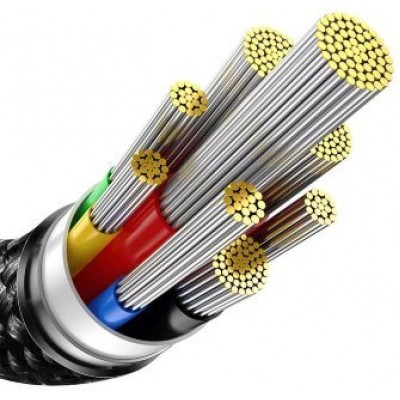 Кабель Baseus Tungsten Gold Fast Charging Data Cable Type-C to Type-C 240W 2m (CAWJ040101) - Черный Кабель Baseus Tungsten Gold Fast Charging Data Cable Type-C to Type-C 240W 2m (CAWJ040101) - Черный