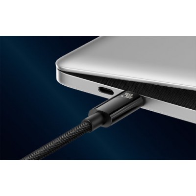 Кабель Baseus Tungsten Gold Fast Charging Data Cable Type-C to Type-C 240W 2m (CAWJ040101) - Черный Кабель Baseus Tungsten Gold Fast Charging Data Cable Type-C to Type-C 240W 2m (CAWJ040101) - Черный