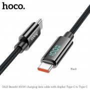 Кабель Hoco U125 Benefit 5A charging data cable with display Type-c - Black