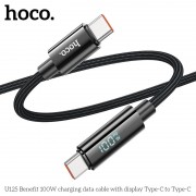 Кабель Hoco U125 Benefit 5A charging data cable with display Type-c - Black