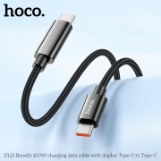 Кабель Hoco U125 Benefit 5A charging data cable with display Type-c - Black