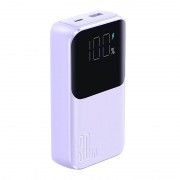 Power Bank Joyroom JR-PBC06 30W mini with Dual Cables 10000mAh - Purple With USB.A to Type.C 0.25m Cable-White