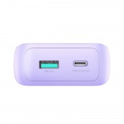 Power Bank Joyroom JR-PBC06 30W mini with Dual Cables 10000mAh - Purple With USB.A to Type.C 0.25m Cable-White