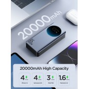 Power Bank Joyroom JR-PBF04 65W Digital Display Fast Charging 20000mAh - Black ?with Type-C To Type-C 100W 1.2M cable black?