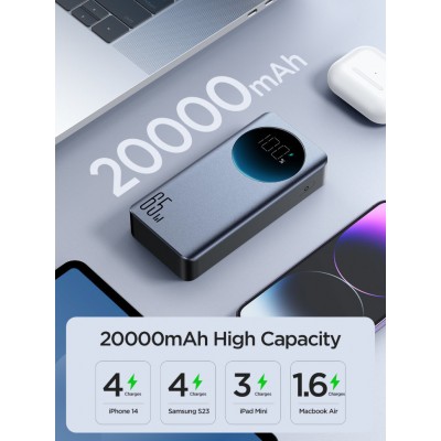 Power Bank Joyroom JR-PBF04 65W Digital Display Fast Charging 20000mAh - Black ?with Type-C To Type-C 100W 1.2M cable black? Power Bank Joyroom JR-PBF04 65W Digital Display Fast Charging 20000mAh - Black ?with Type-C To Type-C 100W 1.2M cable black?