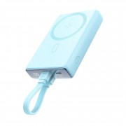 Power Bank Joyroom JR-PBM01 20W Magnetic Wireless Power Bank with Built-in Cable&Kickstand 10000mAh - Blue