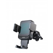 Автодержатель с беспроводной зарядкой Joyroom JR-ZS341 Wireless Car Charger Holder with Gradient light (Air Vent) - Silver