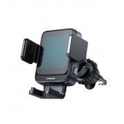 Автодержатель с беспроводной зарядкой Joyroom JR-ZS341 Wireless Car Charger Holder with Gradient light (Air Vent) - Silver