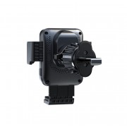 Автодержатель с беспроводной зарядкой Joyroom JR-ZS341 Wireless Car Charger Holder with Gradient light (Air Vent) - Silver