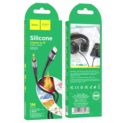 Переходник Hoco UPA22 iP silicone digital audio conversion cable - Black Переходник Hoco UPA22 iP silicone digital audio conversion cable - Black