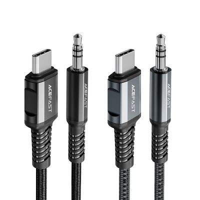 Аудиопереходник Acefast C1-08 Type-С to 3.5mm aluminum alloy audio cable - Black Аудиопереходник Acefast C1-08 Type-С to 3.5mm aluminum alloy audio cable - Black