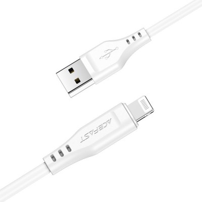 Кабель Acefast C3-02 Lightning TPE charging data cable - White Кабель Acefast C3-02 Lightning TPE charging data cable - White