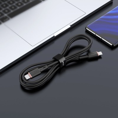 Кабель Acefast C2-03 Type-C to Type-C zinc alloy silicone charging data cable - Black Кабель Acefast C2-03 Type-C to Type-C zinc alloy silicone charging data cable - Black