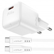 Зарядка ACEFAST A73 mini PD20W GaN USB + Кабель Type-C - White