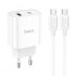 Зарядка Hoco C80A Plus Rapido PD20W+QC3.0 charger set(Type-C to Type-C)(EU) - White Зарядка Hoco C80A Plus Rapido PD20W+QC3.0 charger set(Type-C to Type-C)(EU) - White