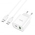 Зарядка Hoco C80A Plus Rapido PD20W+QC3.0 charger set(Type-C to Type-C)(EU) - White Зарядка Hoco C80A Plus Rapido PD20W+QC3.0 charger set(Type-C to Type-C)(EU) - White