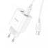 Зарядка Hoco C80A Plus Rapido PD20W+QC3.0 charger set(Type-C to Type-C)(EU) - White Зарядка Hoco C80A Plus Rapido PD20W+QC3.0 charger set(Type-C to Type-C)(EU) - White