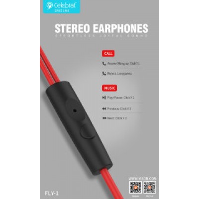 Наушники Celebrat FLY-1 - Red Наушники Celebrat FLY-1 - Red