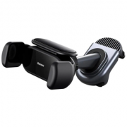 Автомобильный держатель Baseus T-Space Solar Electric Car Mount - Black (C40351300111-00)