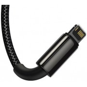 Кабель Baseus Tungsten Gold One-for-three Fast Charging Data Cable USB to M+L+C 3.5A 1.5m (CAMLTWJ-01) - Черный