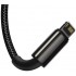 Кабель Baseus Tungsten Gold One-for-three Fast Charging Data Cable USB to M+L+C 3.5A 1.5m (CAMLTWJ-01) - Черный Кабель Baseus Tungsten Gold One-for-three Fast Charging Data Cable USB to M+L+C 3.5A 1.5m (CAMLTWJ-01) - Черный