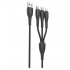 Кабель Celebrat HB-05 3-in-1 Charging Data Cable 1.2mm - Black Кабель Celebrat HB-05 3-in-1 Charging Data Cable 1.2mm - Black