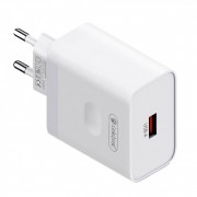Сетевой адаптер Celebrat C-H8 EU 25W 1USB Smart Output Quick Charger - White