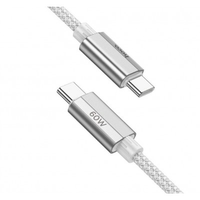 Кабель Hoco U134 Primero 60W Charging Data Cable Type-c to Type-c (L=1.2M) - Gray Кабель Hoco U134 Primero 60W Charging Data Cable Type-c to Type-c (L=1.2M) - Gray