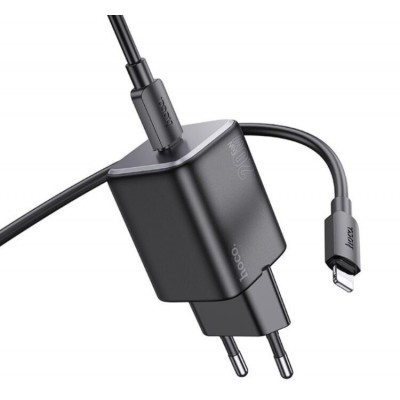 Зарядное устройство HOCO N40 Mighty Single Port PD20W Charger Set (C to IP) White Зарядное устройство HOCO N40 Mighty Single Port PD20W Charger Set (C to IP) White