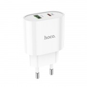 Сетевой адаптер hoco C95A Lineal PD 20W+QC3.0 charger (EU) - Белый