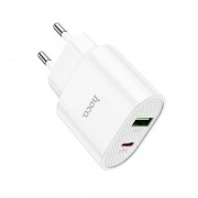 Сетевой адаптер hoco C95A Lineal PD 20W+QC3.0 charger (EU) - Белый