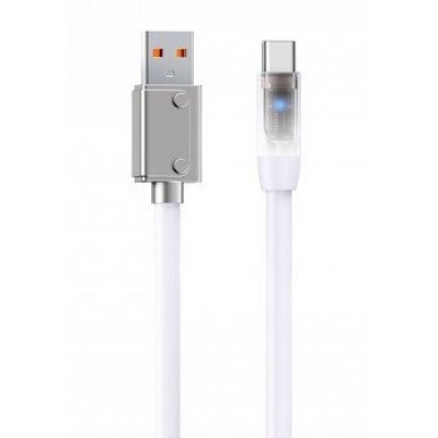 Кабель REMAX Mecha Series 100W Liquid Silicone Fast Charging Data Cable With Light 1.2m RC-C110 (T.C) - White Кабель REMAX Mecha Series 100W Liquid Silicone Fast Charging Data Cable With Light 1.2m RC-C110 (T.C) - White