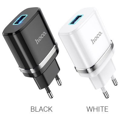 Сетевой адаптер hoco N1 Ardent single port charger (EU) - White Сетевой адаптер hoco N1 Ardent single port charger (EU) - White