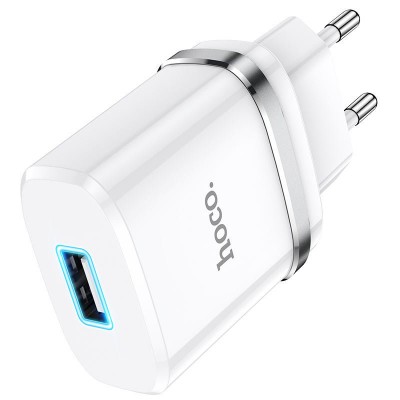 Сетевой адаптер hoco N1 Ardent single port charger (EU) - White Сетевой адаптер hoco N1 Ardent single port charger (EU) - White