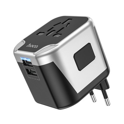 Зарядка Hoco AC5 Level dual port universal conversion charger - Black Зарядка Hoco AC5 Level dual port universal conversion charger - Black