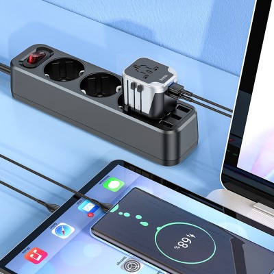 Зарядка Hoco AC5 Level dual port universal conversion charger - Black Зарядка Hoco AC5 Level dual port universal conversion charger - Black