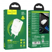 Зарядка Hoco N28 Founder PD20W+QC3.0 charger(EU) - White