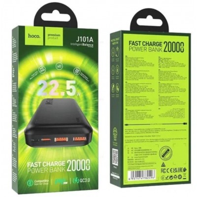 Power Bank Hoco J101A Astute 22.5w Fully compatible (20000mAh) - Black Power Bank Hoco J101A Astute 22.5w Fully compatible (20000mAh) - Black