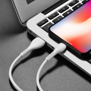 Кабель hoco X37 Cool power charging data cable for Lightning - White