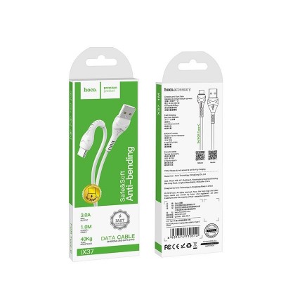 Кабель hoco X37 Cool power charging data cable for Type-C - White Кабель hoco X37 Cool power charging data cable for Type-C - White