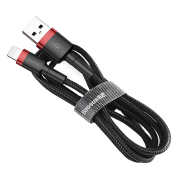 Кабель Baseus cafule Cable USB For lightning 2A 100см (CALKLF-B19) - Черно/Красный