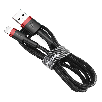 Кабель Baseus cafule Cable USB For lightning 2A 100см (CALKLF-B19) - Черно/Красный Кабель Baseus cafule Cable USB For lightning 2A 100см (CALKLF-B19) - Черно/Красный