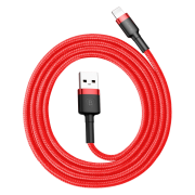 Кабель Baseus cafule Cable USB For lightning 2A 100см (CALKLF-B19) - Черно/Красный