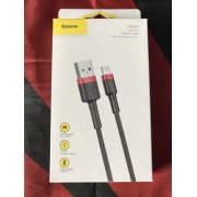 Кабель Baseus cafule Cable USB For lightning 2A 100см (CALKLF-B19) - Черно/Красный